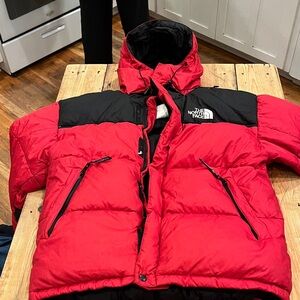 The North Face Men's Bold Red and Black Puffer Jacket